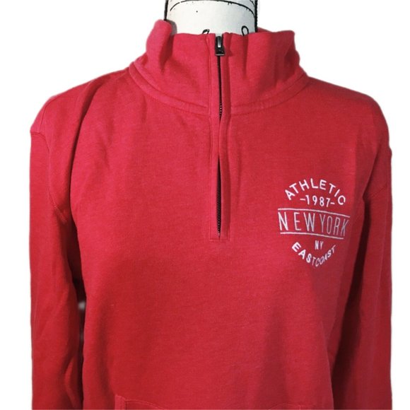 Aeropostale womens quarter-zip sweatshirt RED L - Picture 4 of 5